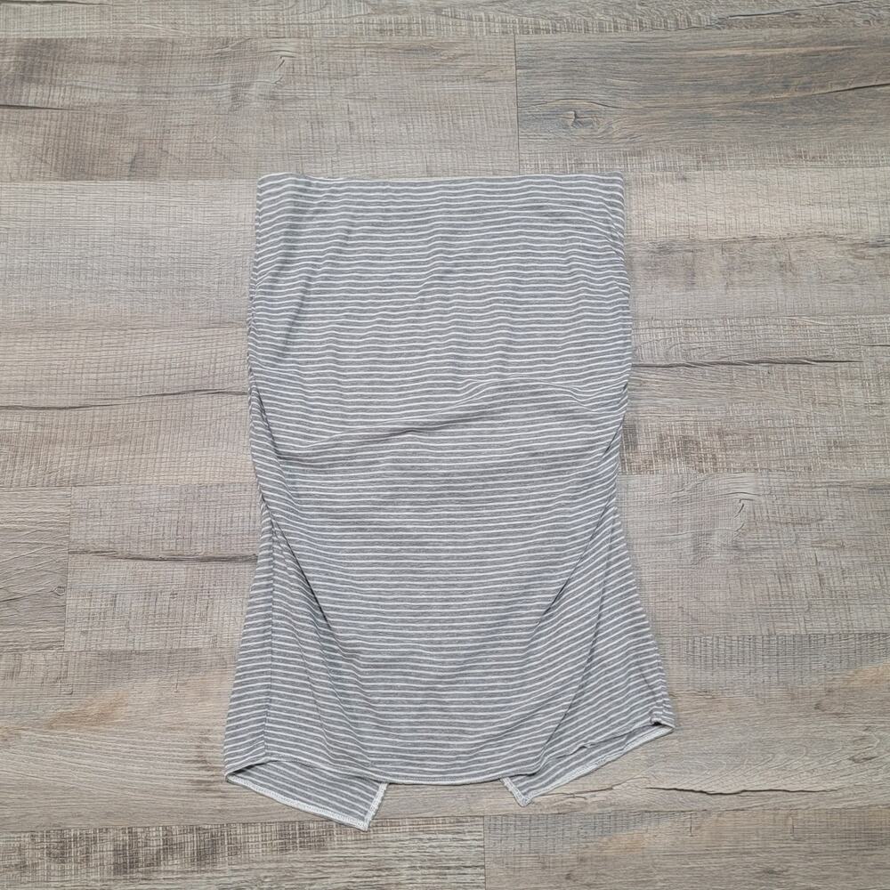 Standard James Perse Size 2 Medium Tube Top Sleeveless Gray White Stripe Shirt